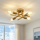 GobekUsa Modern Black Sputnik Chandelier Flush Mount