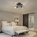GobekUsa Modern Black Sputnik Chandelier Flush Mount