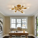 GobekUsa Modern Black Sputnik Chandelier Flush Mount