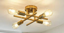 GobekUsa Modern Black Sputnik Chandelier Flush Mount