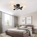 GobekUsa Modern Black Sputnik Chandelier Flush Mount