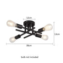 GobekUsa Modern Black Sputnik Chandelier Flush Mount