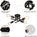 GobekUsa Modern Black Sputnik Chandelier Flush Mount
