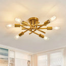 GobekUsa Modern Black Sputnik Chandelier Flush Mount