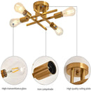 GobekUsa Modern Black Sputnik Chandelier Flush Mount