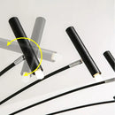 GobekUsa Black Sputnik Chandelier: Nordic Design, Adjustable Lighting for Home Décor
