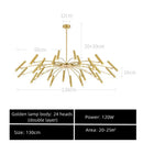 GobekUsa Black Sputnik Chandelier: Nordic Design, Adjustable Lighting for Home Décor