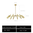 GobekUsa Black Sputnik Chandelier: Nordic Design, Adjustable Lighting for Home Décor