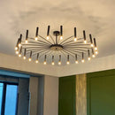 GobekUsa Black Sputnik Chandelier: Nordic Design, Adjustable Lighting for Home Décor