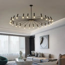 GobekUsa Black Sputnik Chandelier: Nordic Design, Adjustable Lighting for Home Décor