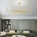 GobekUsa Black Sputnik Chandelier: Nordic Design, Adjustable Lighting for Home Décor