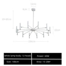 GobekUsa Black Sputnik Chandelier: Nordic Design, Adjustable Lighting for Home Décor