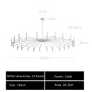 GobekUsa Black Sputnik Chandelier: Nordic Design, Adjustable Lighting for Home Décor