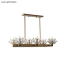 GobekUsa Modern Black Sputnik Pendant Light with Crystal Accents - 6 Bulbs Ceiling Fixture for Restaurants