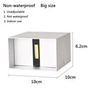 Modern black square 12w cob led wall lamp living room light by Decorbites