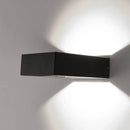 GobekUsa Modern Aluminum LED Wall Sconce Light Fixture - Square Shade Design, Warm/White Light, Black Finish for Porch