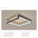 GobekUsa Black Square LED Smart Chandelier for Minimalistic Home Decor