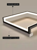 GobekUsa Black Square LED Smart Chandelier for Minimalistic Home Decor
