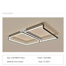 GobekUsa Black Square LED Smart Chandelier for Minimalistic Home Decor