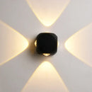 Modern black square led wall light garden sconce outdoor decor by Decorbites