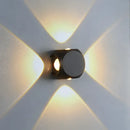 Modern black square led wall light garden sconce outdoor decor by Decorbites