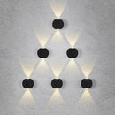 Modern black square led wall light garden sconce outdoor decor by Decorbites