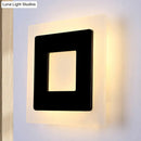 GobekUsa Modern Acrylic Square Sconce Light - LED Black Wall Mount Lamp in White/Warm Light