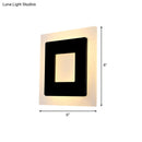 GobekUsa Modern Acrylic Square Sconce Light - LED Black Wall Mount Lamp in White/Warm Light