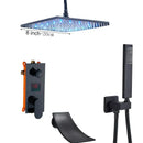 GobekUsa Light Shower Faucet Set: Wall Mounted Rainfall Bath Mixer with Handshower