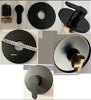 GobekUsa Black Brass Wall Mounted Bathroom Faucet and Shower Mixer with Single Valve