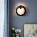 GobekUsa Contemporary Metal Wall Sconce Lamp with Squared/Rounded Shade - 1-Light Bathroom Lighting in Black/White