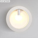 GobekUsa Contemporary Metal Wall Sconce Lamp with Squared/Rounded Shade - 1-Light Bathroom Lighting in Black/White