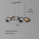 GobekUsa Black Stainless Steel Chandelier LED - Modern Luxury Design for Living Room