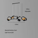 GobekUsa Black Stainless Steel Chandelier LED - Modern Luxury Design for Living Room