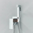 GobekUsa Brass Bidet Faucet: Cold Hot Water Mixer, Square Shower Sprayer Head, Toilet Tap
