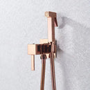 GobekUsa Brass Bidet Faucet: Cold Hot Water Mixer, Square Shower Sprayer Head, Toilet Tap