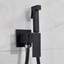 GobekUsa Brass Bidet Faucet: Cold Hot Water Mixer, Square Shower Sprayer Head, Toilet Tap