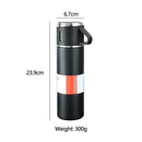 Modern black stainless steel insulated water bottle gift set kitchen by Decorbites