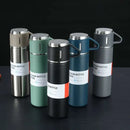 Modern black stainless steel insulated water bottle gift set kitchen by Decorbites
