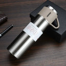 Modern black stainless steel insulated water bottle gift set kitchen by Decorbites