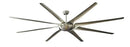 GobekUsa 100" Large Ceiling Fan with Light, DC Motor, Reverse Blades, Stainless Steel Finish