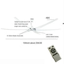 GobekUsa 100" Large Ceiling Fan with Light, DC Motor, Reverse Blades, Stainless Steel Finish