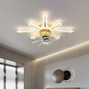 GobekUsa 2023 Modern Chandelier Ceiling Fan Lights for Living Room Bedroom Upscale Decor