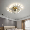 GobekUsa 2023 Modern Chandelier Ceiling Fan Lights for Living Room Bedroom Upscale Decor