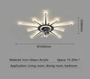 GobekUsa 2023 Modern Chandelier Ceiling Fan Lights for Living Room Bedroom Upscale Decor