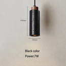 GobekUsa Black Stone Bedside Chandelier, Modern Nordic Design, E27 LED Pendant Lamp