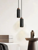 GobekUsa Black Stone Bedside Chandelier, Modern Nordic Design, E27 LED Pendant Lamp