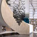 GobekUsa Crystal Chandelier: Modern Staircase LED Lighting for Hallway & Lobby