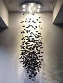 GobekUsa Crystal Chandelier: Modern Staircase LED Lighting for Hallway & Lobby