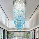 GobekUsa Crystal Chandelier: Modern Staircase LED Lighting for Hallway & Lobby